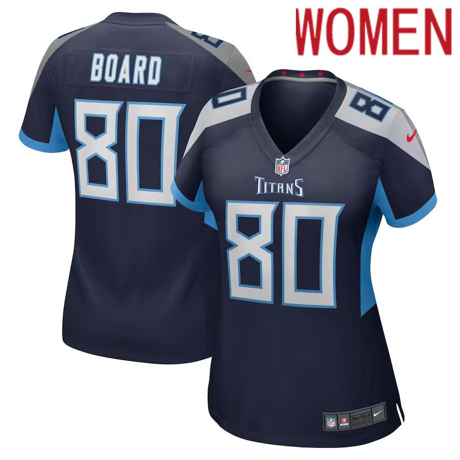 Women Tennessee Titans 80 C.J. Board Nike Navy Home Game Player NFL Jersey